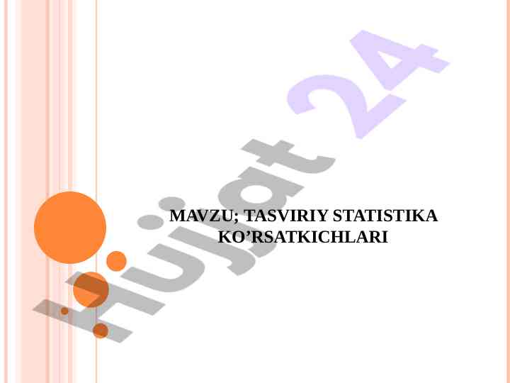 Tasviriy statistikalar ko'rsatkichlari tahlili