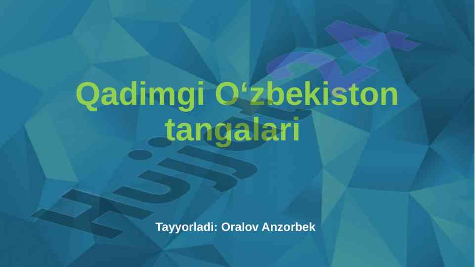 Qadimgi o'zbekiston tangalari tarixi va ularning rol