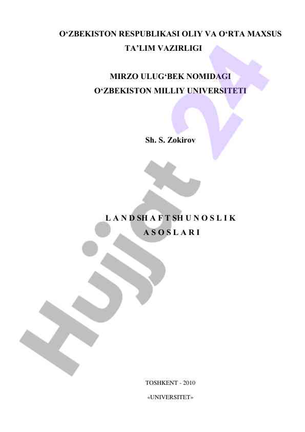 Tabiiy geografiya va landshaftshunoslik tahlili