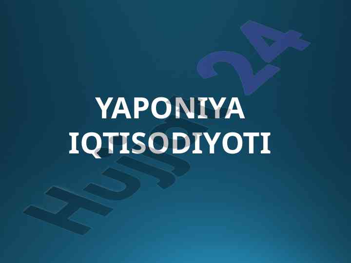 Yaponiya iqtisodiyotining rivojlanish modeli