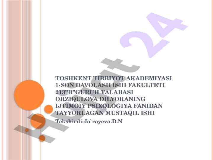 Sharq mutaffakirlarining psixologik qarashlari