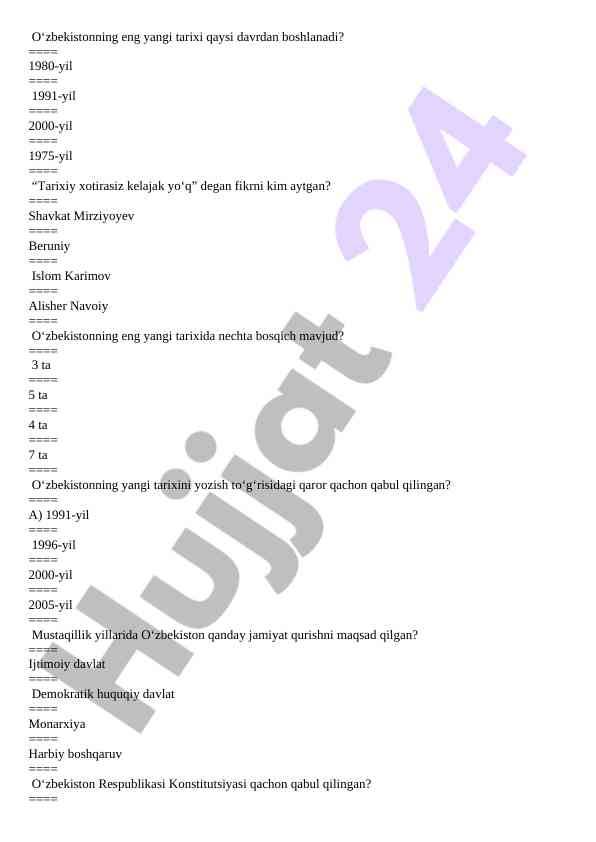 O‘zbekistonning eng yangi tarixi va methodologiya