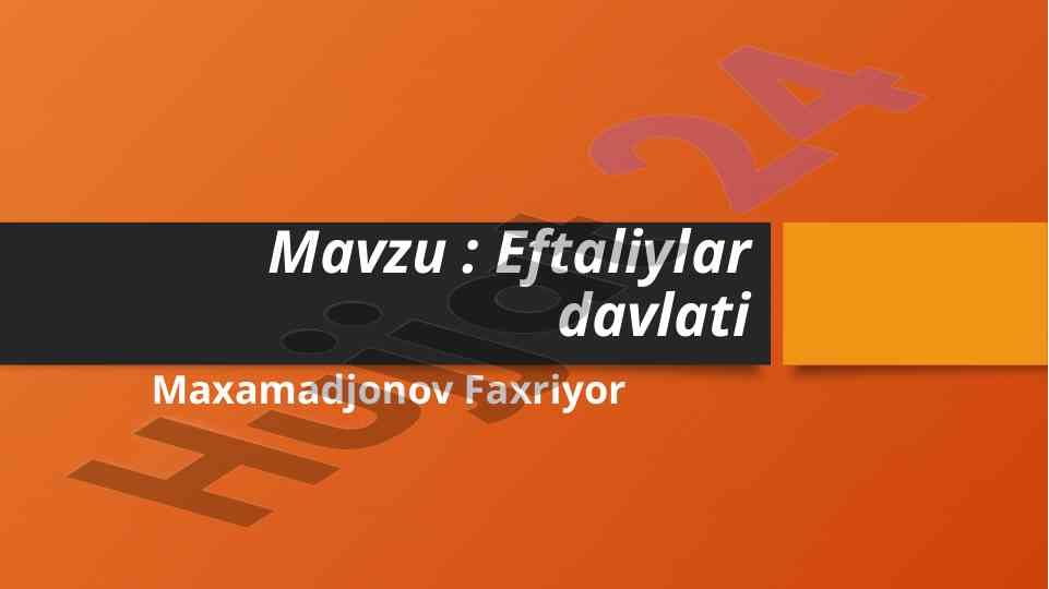 Eftaliylar davlati tarixi va madaniyati