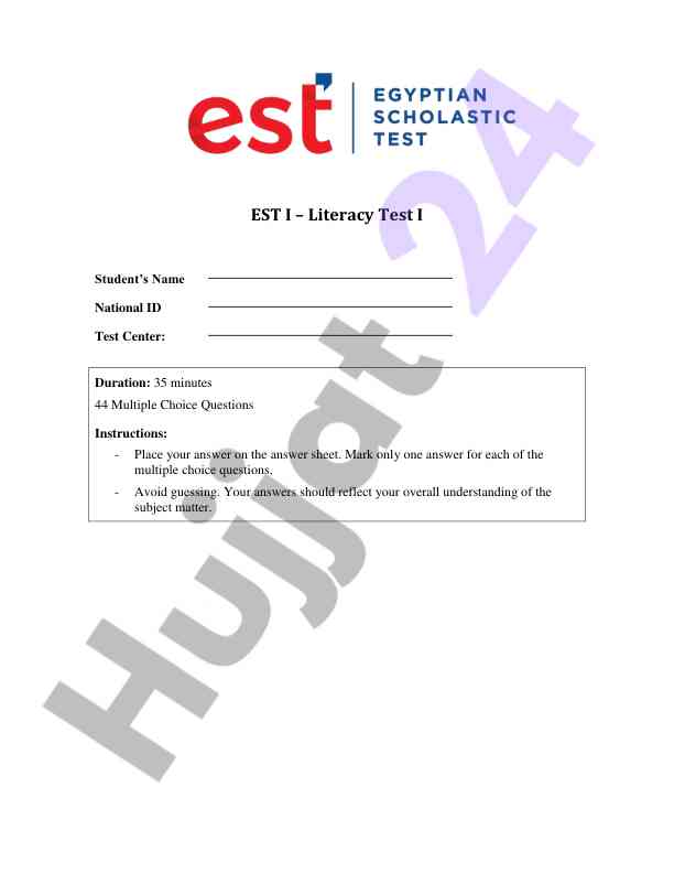 Literacy test i preparation guide