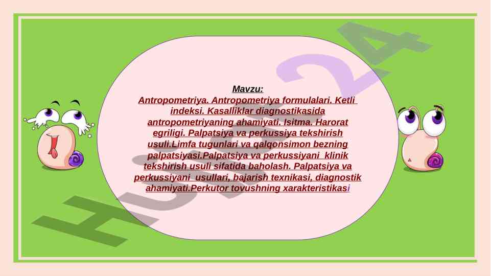 Antropometriya va diagnostika ahamiyati