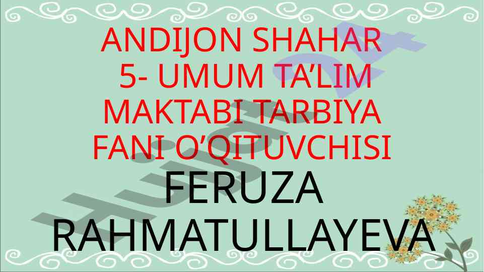 Tadbirkorlik mezonlari va yosh tadbirkorlar