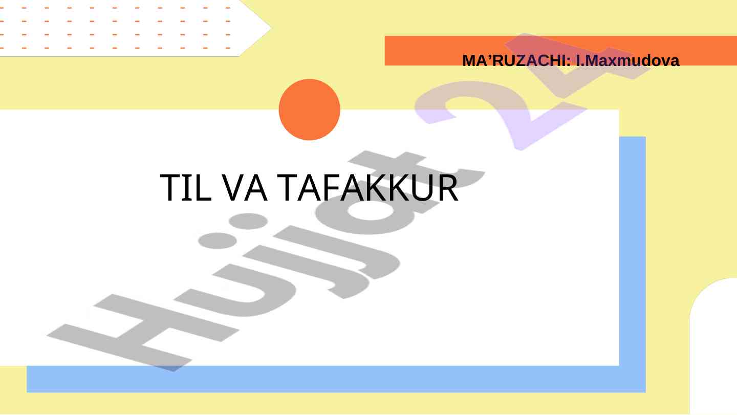 Til birliklari va mantiqiy tushunchalar munosabati