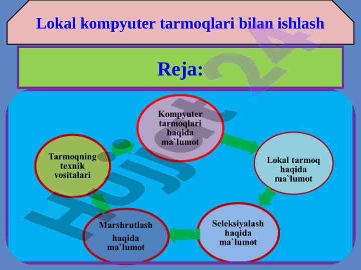 Lokal kompyuter tarmoqlari bilan ishlash