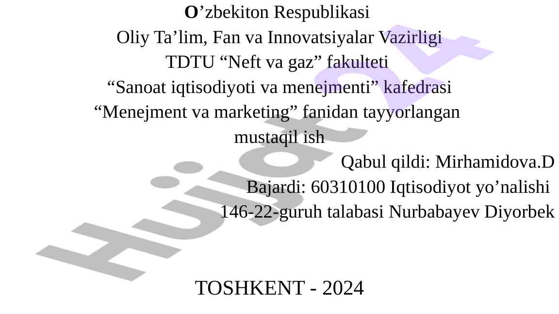Klassik marketing asoslari taqdimoti