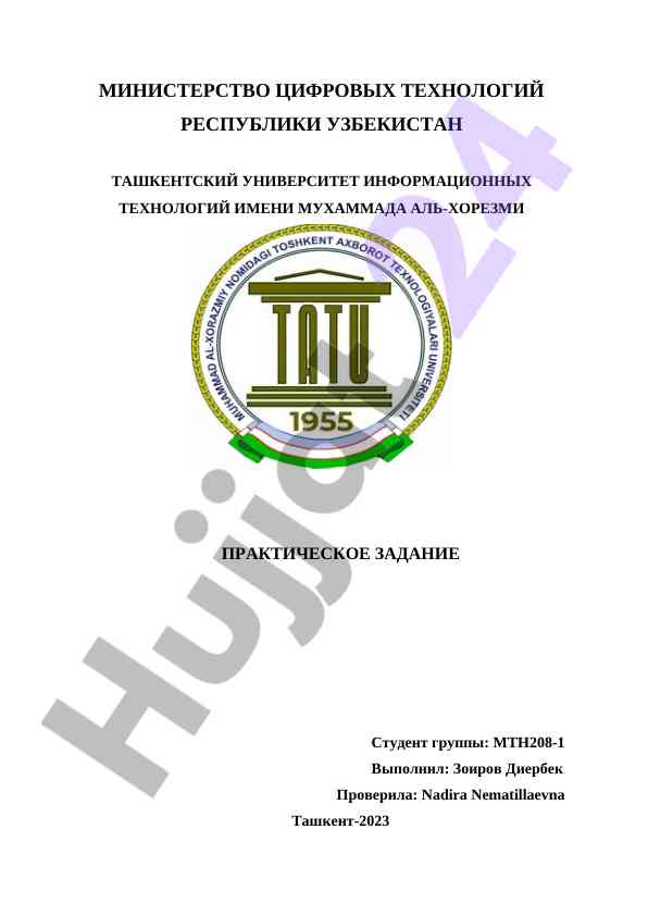 Practical assignment on information technologies