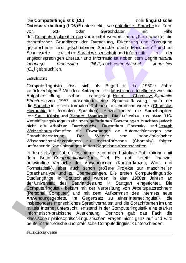 Grundlagen der computerlinguistik und sprachverarbeitung