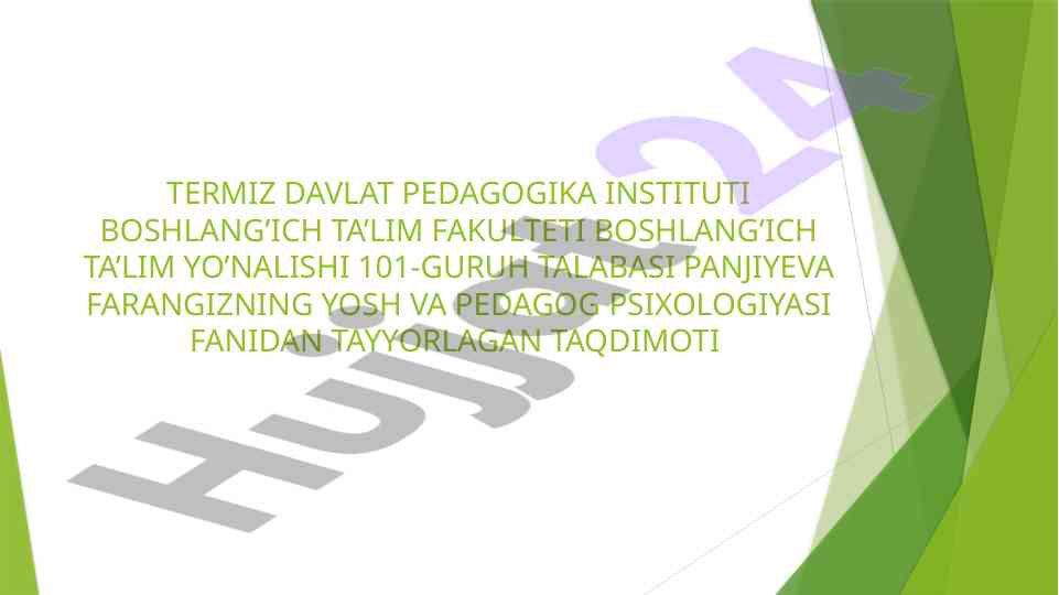 Ta'lim psixologiyasi va motivatsion nazariyalar