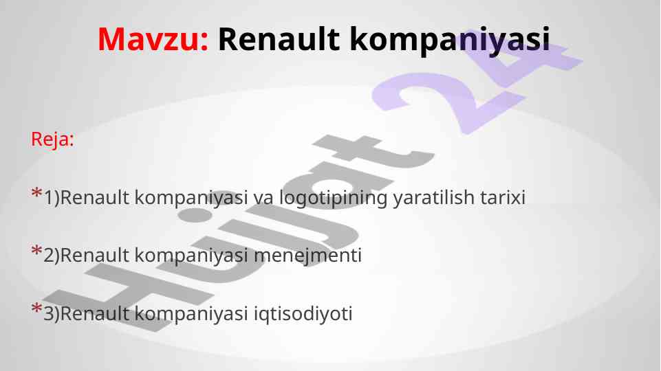 Renault kompaniyasining yaralishi va tarixi