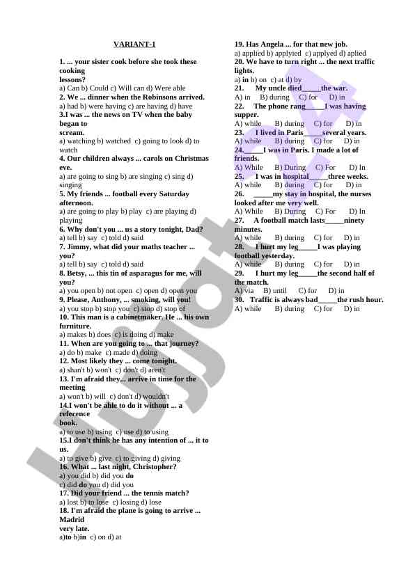 Verb forms and tenses practice for english learners