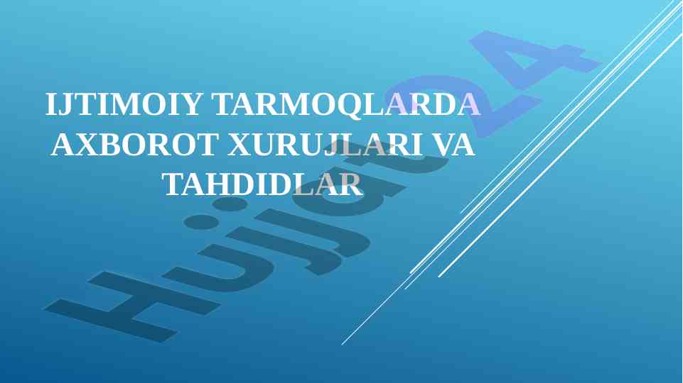 Axborot xuruji va tahlillar oqibatlari