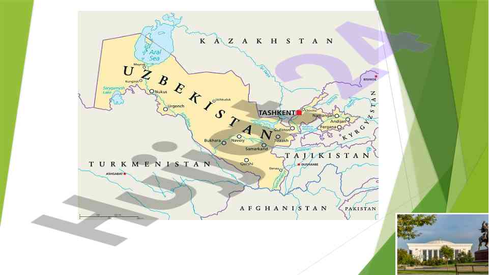 Geography of uzbekistan map overview