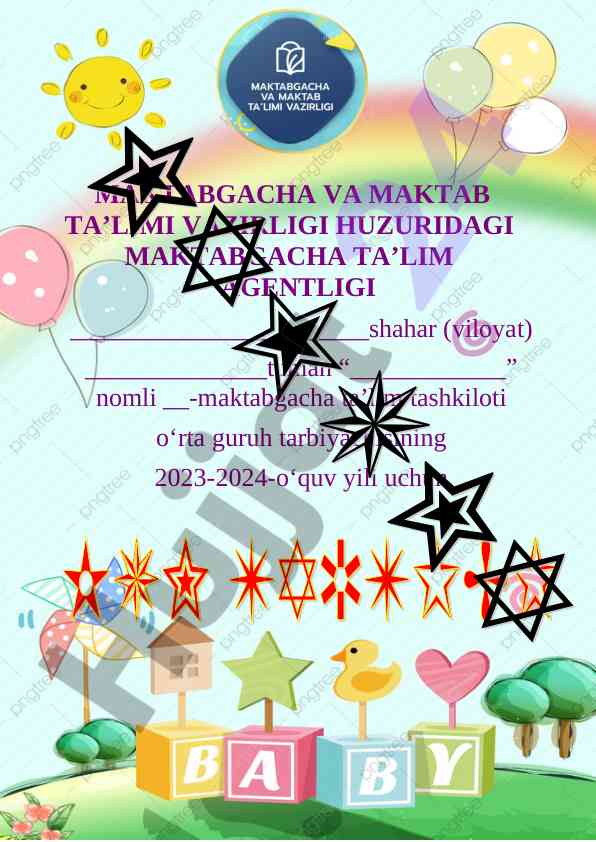 Maktabgacha ta’limma tarbiyachisi kun tartibi