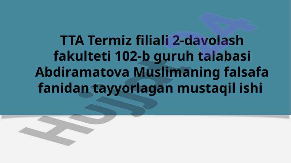 Tarix falsafasi va falsafa tarixi uyg'unligi