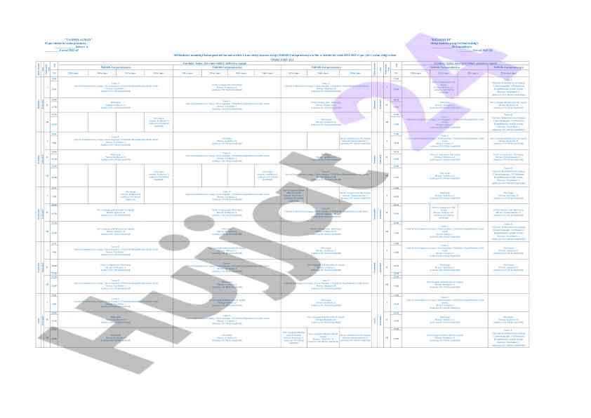 Yuridik ta'lim yo'nalishi dars jadvali 2021-2022