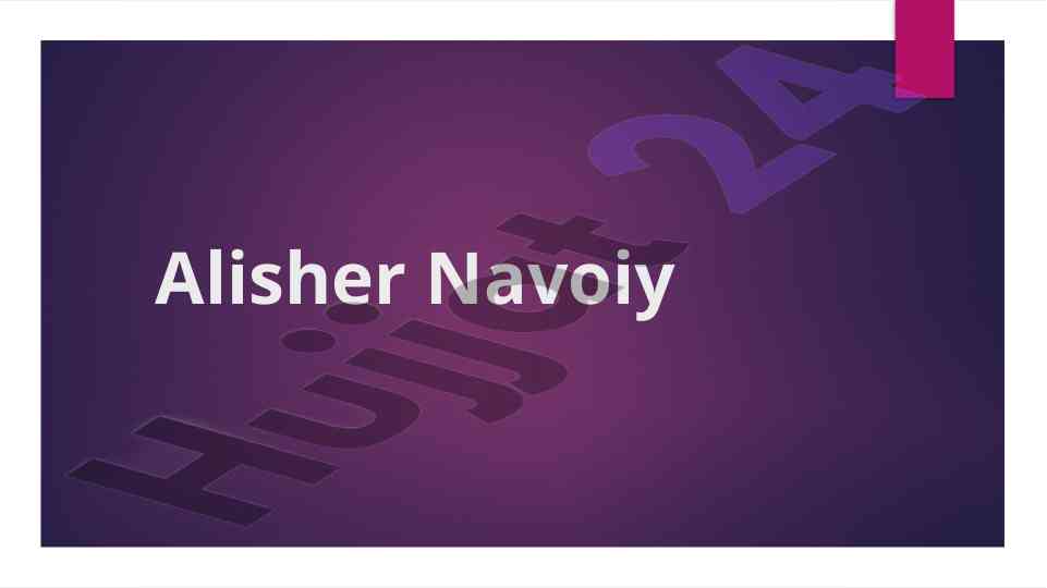 Alisher navoiy: o'zbek adabiyotining buyuk vakili