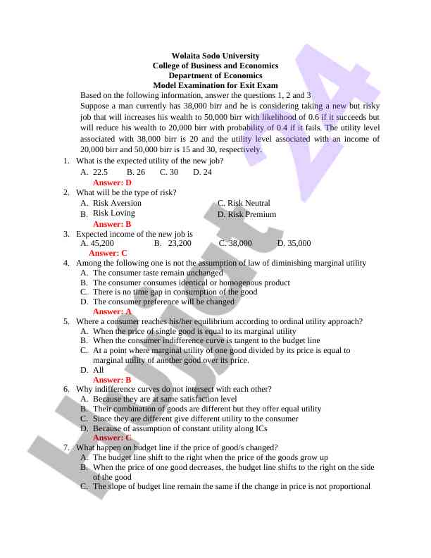 Risk bilan bog‘liq yangi ish haqida test
