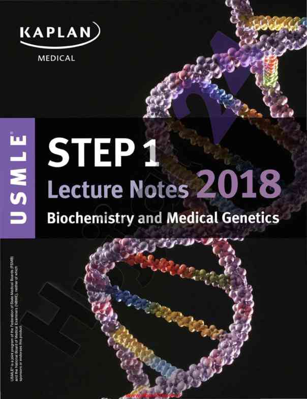 Lecture notes on biochemistry and medical genetics