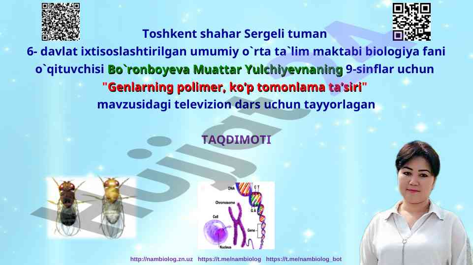 Genlarning polimer ko‘p tomonlama ta’siri taqdimoti