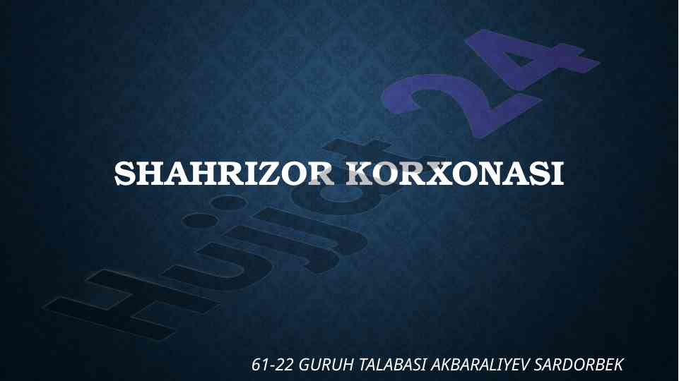 Korxona tashkil etish jarayoni va muammolar