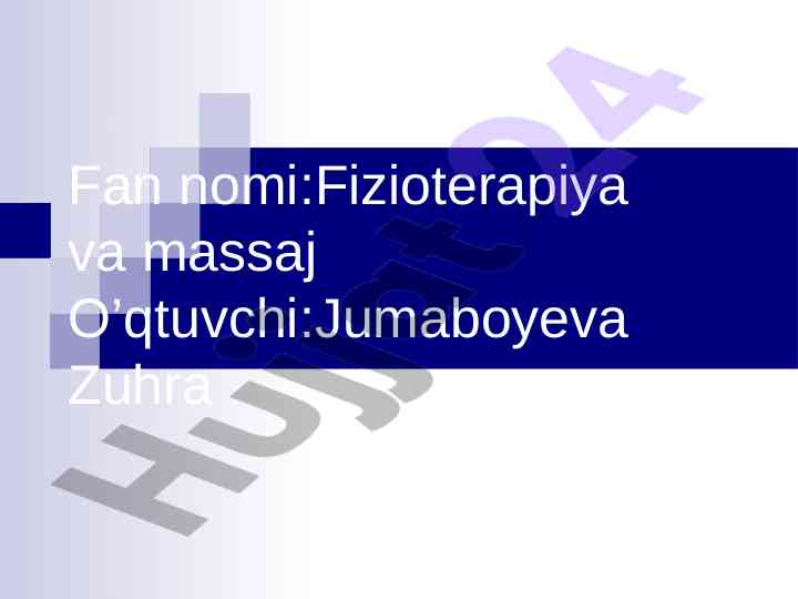 Fizioterapiyada birinchi yordam ko‘rsatish qoidalari