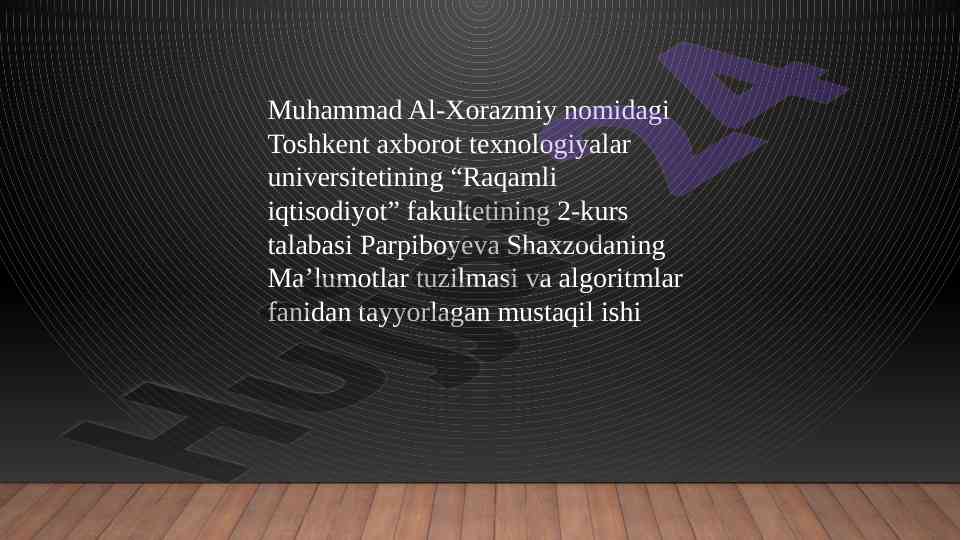 Chiziqli va binar qidiruv usullarini tatbiqi
