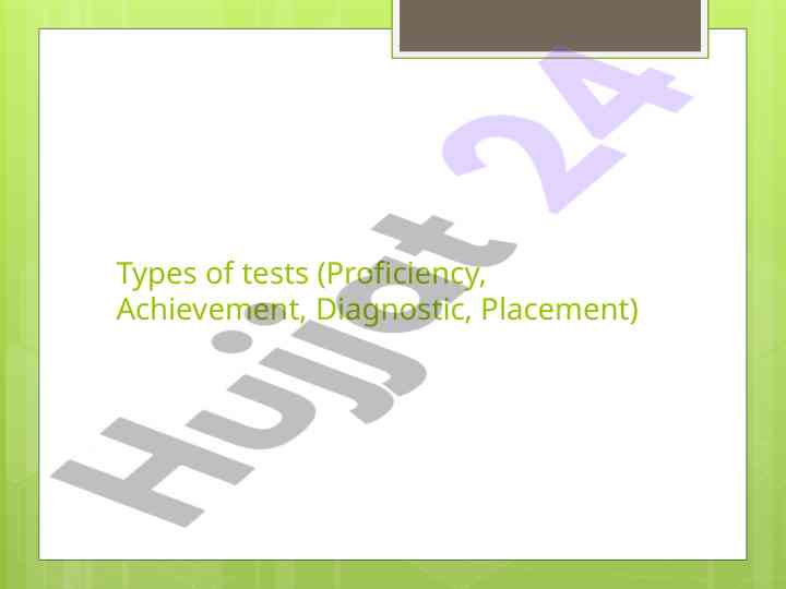 Types of tests in education and their importance