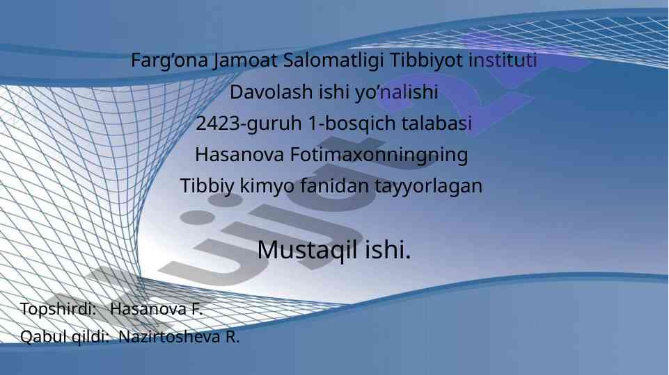 Biogen elementlar va ularning tibbiyotdagi ahamiyati
