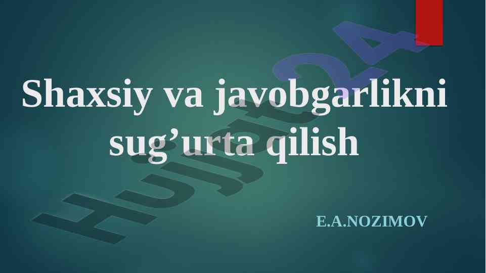 Baxtsiz xodisalardan sug‘urtalash turlari tahlili