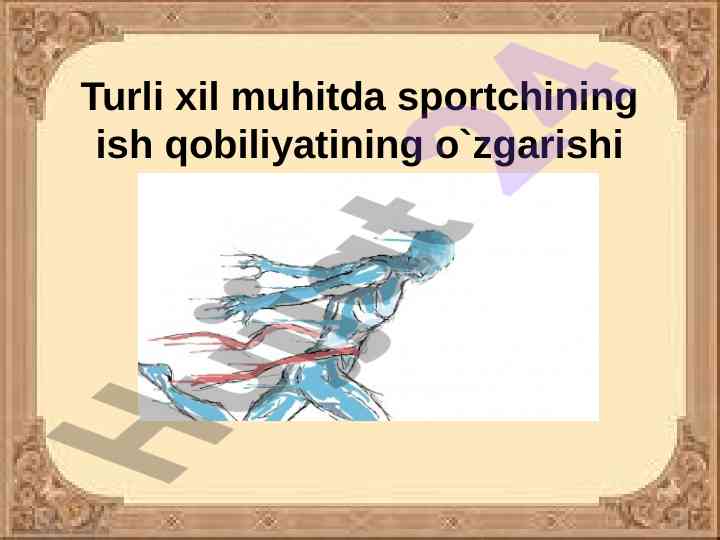 Sport trenerovkasi va sportchilarni tayyorlash
