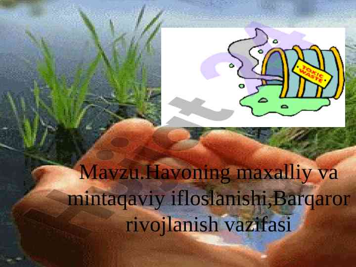 Havoning ifloslanishi va barqaror rivojlanish