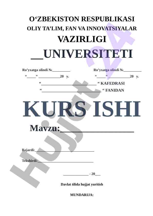 Davlat Tilida Hujjat Yuritish Usullari