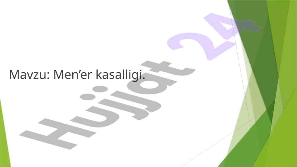 Mener kasalligining klinik manzaralari va tashxisi