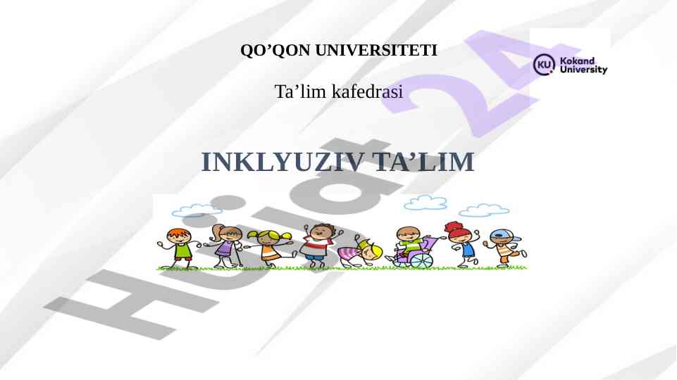 Tayanch-harakat apparati nuqsonlari va ta’lim