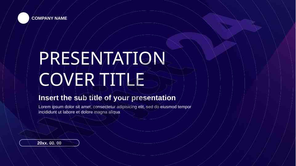 Company name presentation cover title