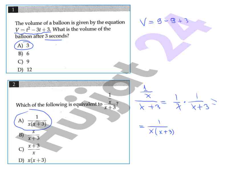 Matematik hisoblashlar bo'yicha test fanlari