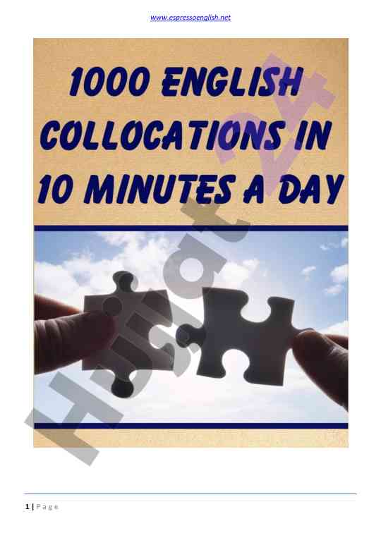 Master engligh collocations for natural speaking