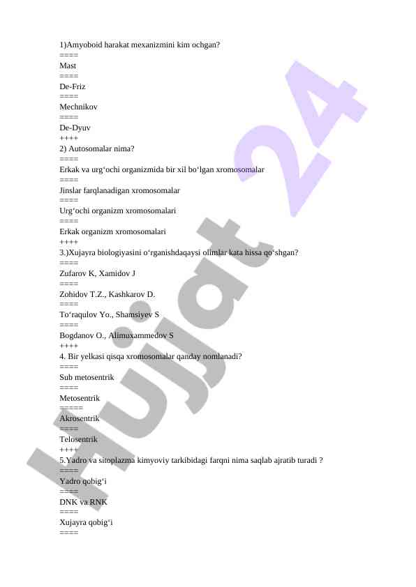 Biologiya fanlari asoslari va o‘rganish usullari