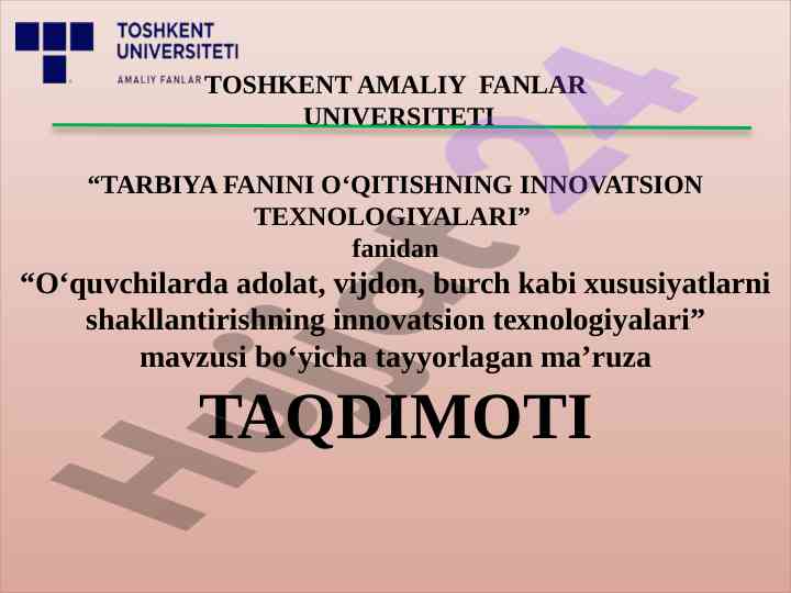Innovatsion texnologiyalar orqali yoshlarda xususiyatlar