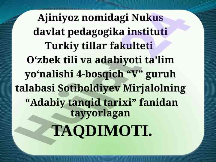 O‘tkan kunlar romanida qahramon tahlili