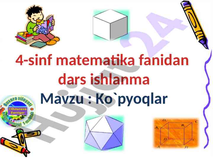 Ko`pyoqlar: ikosaedr, oktaedr, tetraedr va boshqalar