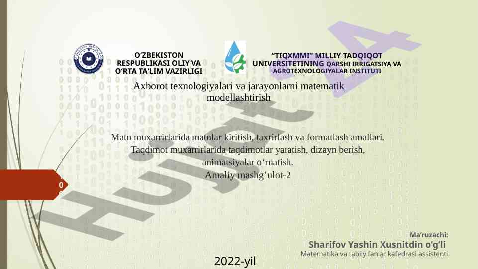 Microsoft powerpoint dasturidan foydalanish usullari