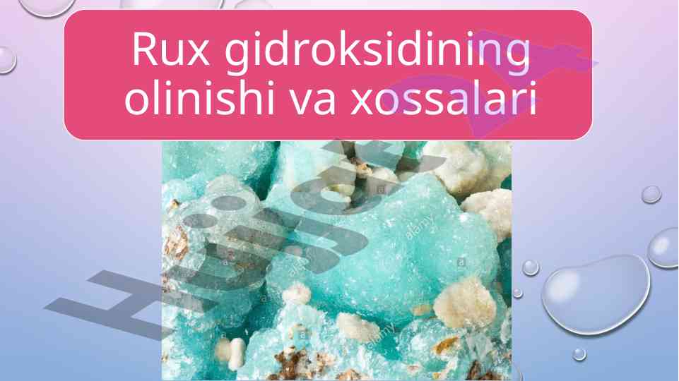 Rux gidroksidi haqida umumiy ma'lumotlar
