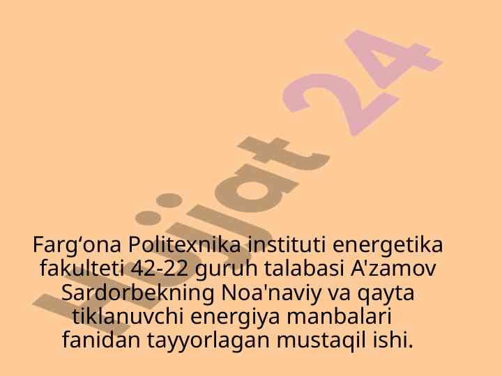 Ikkilamchi energya resurslardagi muammolar