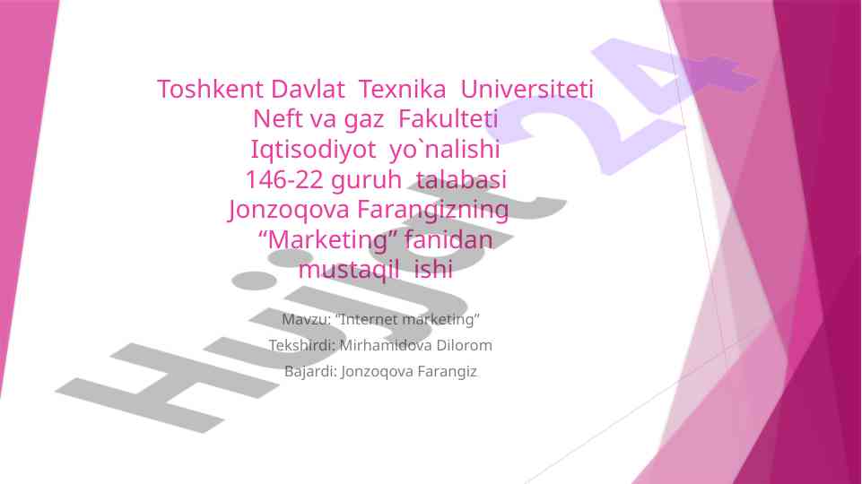 Internet marketing asosiy strategiyalari