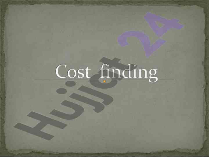 Understanding cost structures in production and sales
